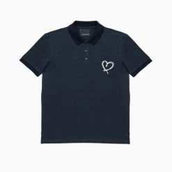 Inimigo T-Shirt - Line Heart Polo - Midnight Blue - IPL8139 Shop All
