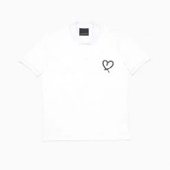 Inimigo T-Shirt - Line Heart Polo - White - IPL8139