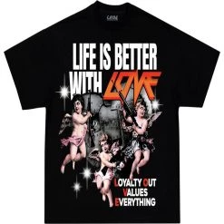 L.O.V.E Apparel T-Shirt - Life Is Better - Black