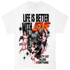 New Arrivals L.O.V.E Apparel T-Shirt - Life Is Better - White