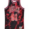Mitchell & Ness Jersey - NBA Team Marble Swingman - Bulls - Rodman 91 - TFSM1278 New Arrivals