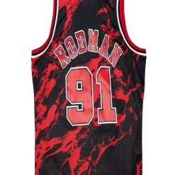 Mitchell & Ness Jersey - NBA Team Marble Swingman - Bulls - Rodman 91 - TFSM1278 New Arrivals