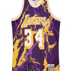 Mitchell & Ness Jersey - NBA Team Marble Swingman - Lakers - O'Neal 34 - TFSM1278 New Arrivals