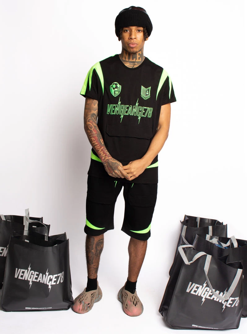Vengeance78 Short Sets - Soccer Club - Black/Lime - VS3 Shop All 1 Vengeance78 Short Sets - Soccer Club - Black/Lime - VS3 Shop All