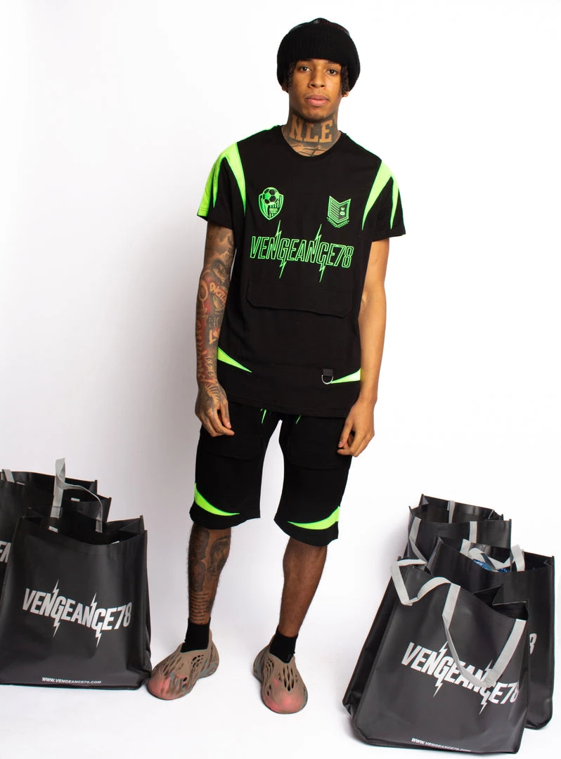 Vengeance78 Short Sets - Soccer Club - Black/Lime - VS3 Shop All 4 Vengeance78 Short Sets - Soccer Club - Black/Lime - VS3 Shop All