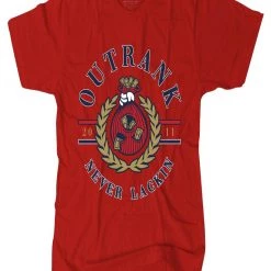 New Arrivals Outrank T-Shirt - Never Lackin' - Red - QS495