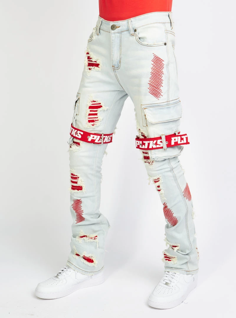 Politics Jeans - Wooden Denim Stacked Flare - Light Wash - POLDWOODEN102 2 Politics Jeans - Wooden Denim Stacked Flare - Light Wash - POLDWOODEN102