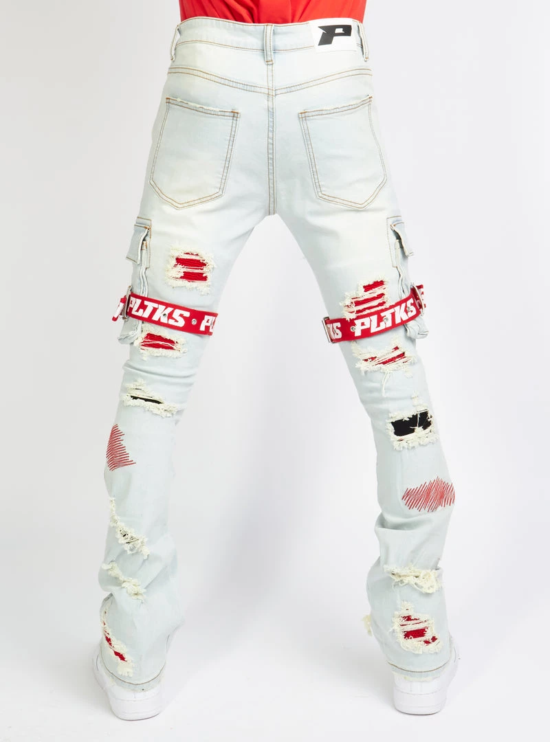 Politics Jeans - Wooden Denim Stacked Flare - Light Wash - POLDWOODEN102 4 Politics Jeans - Wooden Denim Stacked Flare - Light Wash - POLDWOODEN102