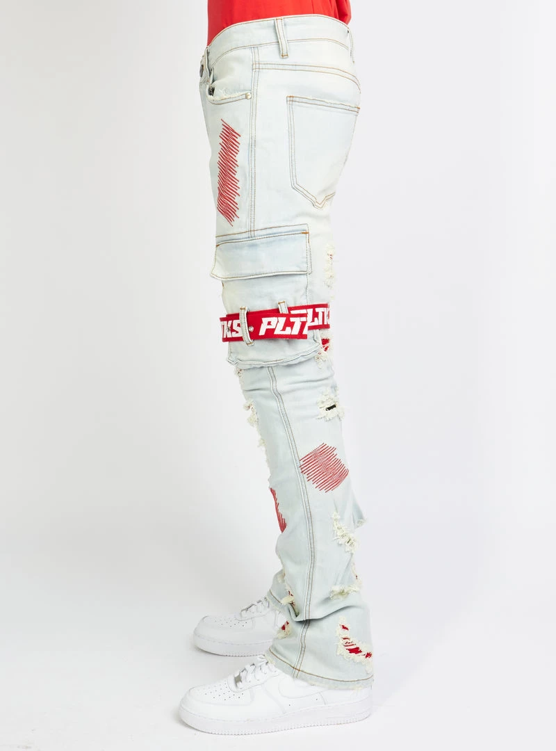 Politics Jeans - Wooden Denim Stacked Flare - Light Wash - POLDWOODEN102 5 Politics Jeans - Wooden Denim Stacked Flare - Light Wash - POLDWOODEN102