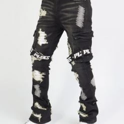 Politics Jeans - Wooden Denim Stacked Flare - Black Wash - POLDWOODEN101 11 Politics Jeans - Wooden Denim Stacked Flare - Black Wash - POLDWOODEN101