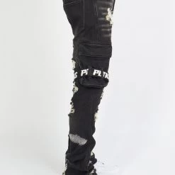 Politics Jeans - Wooden Denim Stacked Flare - Black Wash - POLDWOODEN101 13 Politics Jeans - Wooden Denim Stacked Flare - Black Wash - POLDWOODEN101