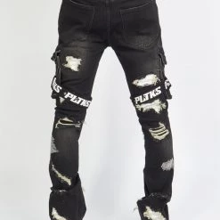 Politics Jeans - Wooden Denim Stacked Flare - Black Wash - POLDWOODEN101 14 Politics Jeans - Wooden Denim Stacked Flare - Black Wash - POLDWOODEN101