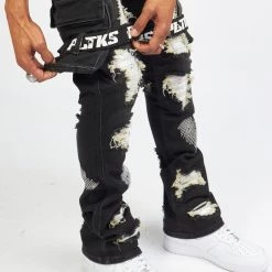 Politics Jeans - Wooden Denim Stacked Flare - Black Wash - POLDWOODEN101 16 Politics Jeans - Wooden Denim Stacked Flare - Black Wash - POLDWOODEN101