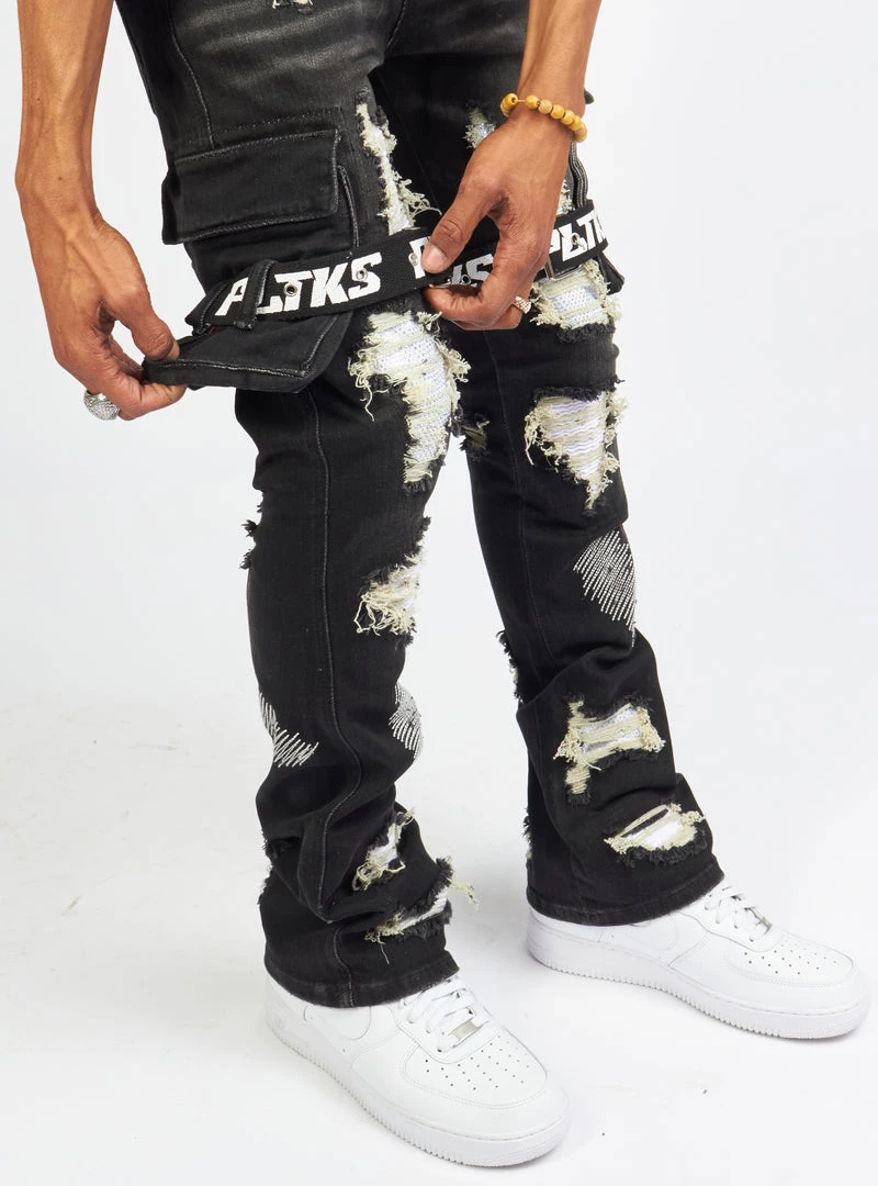 Politics Jeans - Wooden Denim Stacked Flare - Black Wash - POLDWOODEN101 8 Politics Jeans - Wooden Denim Stacked Flare - Black Wash - POLDWOODEN101