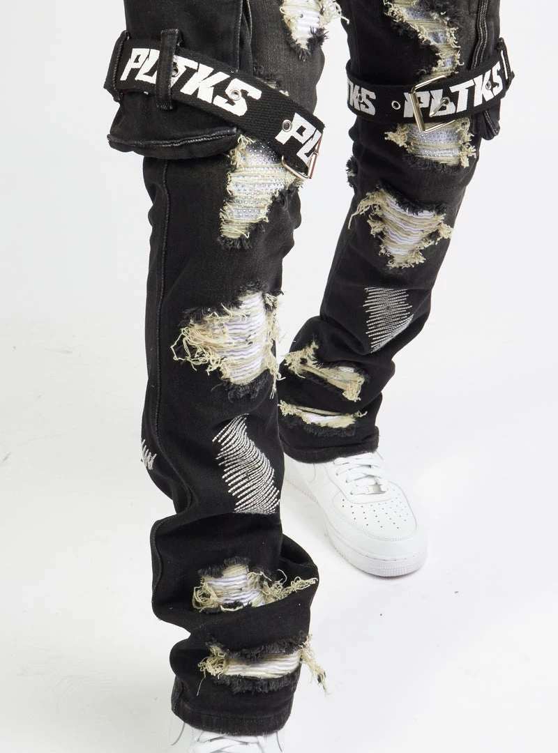 Politics Jeans - Wooden Denim Stacked Flare - Black Wash - POLDWOODEN101 9 Politics Jeans - Wooden Denim Stacked Flare - Black Wash - POLDWOODEN101