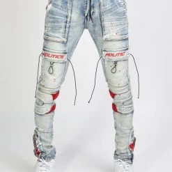 Politics Jeans - Lance Denim - Blue And Red - POLD161