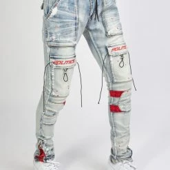Politics Jeans - Lance Denim - Blue And Red - POLD161