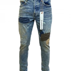 Shop All Purple-Brand Jeans - Worn Indigo Patchwork - P001
