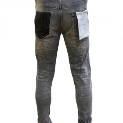 Purple-Brand Jeans - Grey Four Pocket Destroy W Silicone Outline - P001