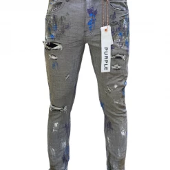 Shop All Purple-Brand Jeans - Reverse Grey Dirty Repair - P001