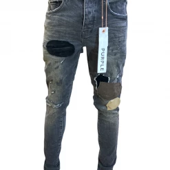 Purple-Brand Jeans - Worn Grey Patchwork - P001 Shop All