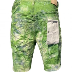 Purple-Brand Shorts - Bleached Green Tie Dye Jacquard Monogram - P020 Shop All