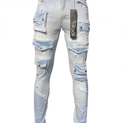 Focus Jeans - Multi Functional Ripped - Light Wash - 3393C