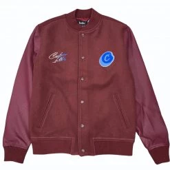 Cookies Jacket - Flip The Script Letterman - Maroon - 1547O4453 Shop All