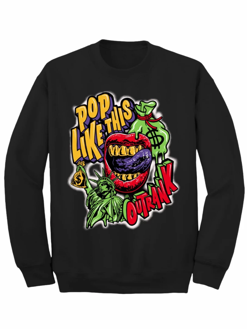 Shop All Outrank Sweater - Pop Like This - Black - OR1323CF 1 Shop All Outrank Sweater - Pop Like This - Black - OR1323CF