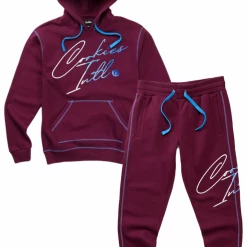 Cookies Sweatsuit - Flip The Script - Maroon - 1547H4455 Shop All