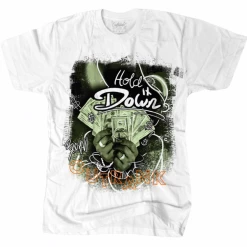 Outrank T-Shirt - Hold It Down - White - OR1515 Shop All