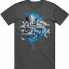 Point Blank T-Shirt - Angels Chase Paper - Charcoal Shop All