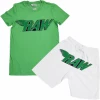 Rawyalty Short Set - RAW - Green And White