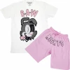 Shorts Rawyalty Short Set - Nights - White And Pink