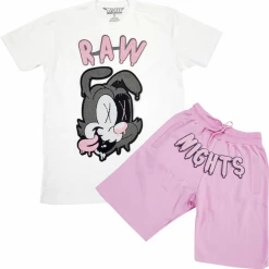 Shorts Rawyalty Short Set - Nights - White And Pink