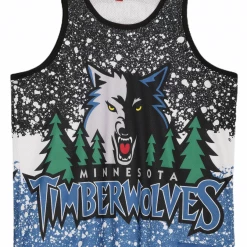 Mitchell & Ness Jersey Tank - Sublimated Timberwolves - Black Shop All