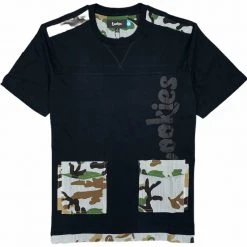 Shop All Cookies T-Shirt - Vintage Camo Seersucker - Black