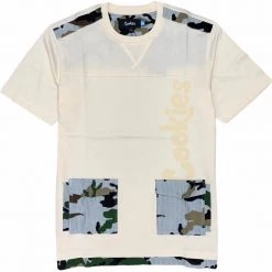 Cookies T-Shirt - Vintage Camo Seersucker - Cream