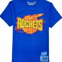 Mitchell & Ness T-Shirt - Weatherman Rockets - Blue Shop All