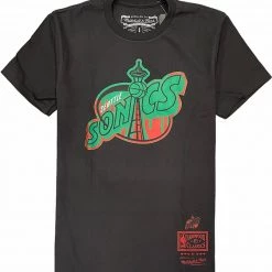 Mitchell & Ness T-Shirt - NBA Neopolitan Sonics - Black Shop All
