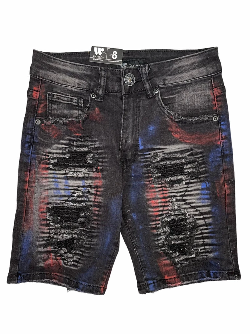 Kids Waimea Shorts - Paint Brush - Black Wash - 8M7300D Shop All 1 Kids Waimea Shorts - Paint Brush - Black Wash - 8M7300D Shop All