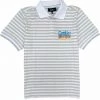 Cookies Polo - Pacifico Striped - White/Grey