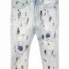 DNA Kids Jeans - Stones & Paint - Light Blue With Black And Purple