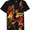 R3BEL T-Shirt - Flames And Stones - Black - 612-113