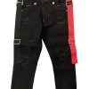 Elite Kids Jeans - Straps - Black And Red - 536B2-JR