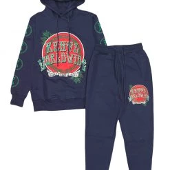 Runtz Sweatsuit - Pure Leaves - Navy - 421-33739