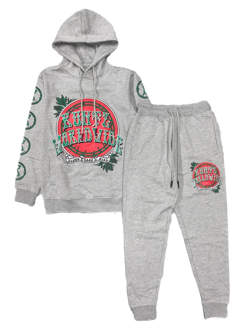 Runtz Sweatsuit - Pure Leaves - Heather Grey - 421-33739 Shop All 1 Runtz Sweatsuit - Pure Leaves - Heather Grey - 421-33739 Shop All