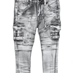 Ops Kids Jeans - Biker Cargo - Grey - OPS1703K