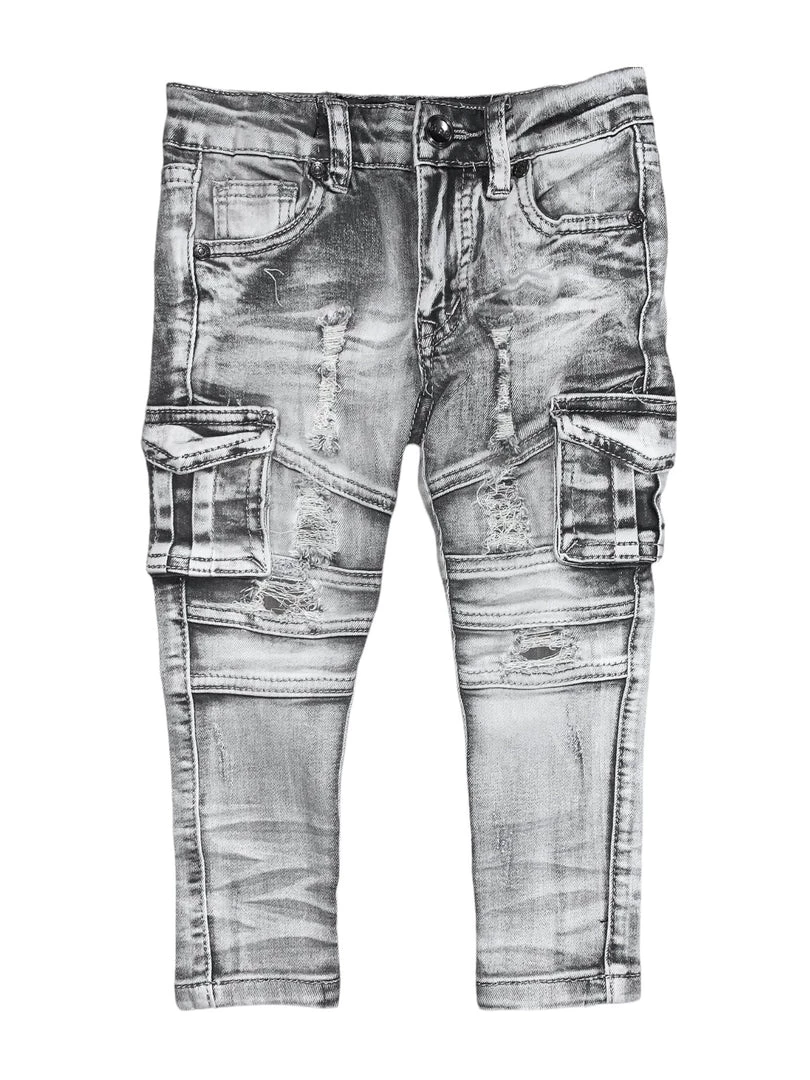 Ops Kids Jeans - Biker Cargo - Grey - OPS1703K 1 Ops Kids Jeans - Biker Cargo - Grey - OPS1703K