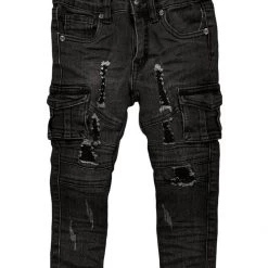Shop All Ops Kids Jeans - Biker Cargo - Washed Black - OPS1703K